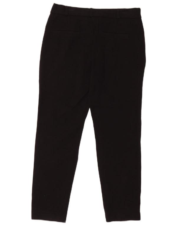 Zara Mujer Pantalón Cropped Mediano W28 L25 Negro Estampado Animal
