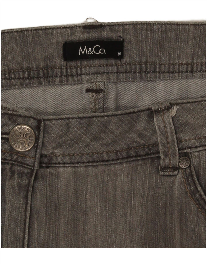 M&Co Minifalda vaquera para mujer Reino Unido 44 Grande W34 Gris