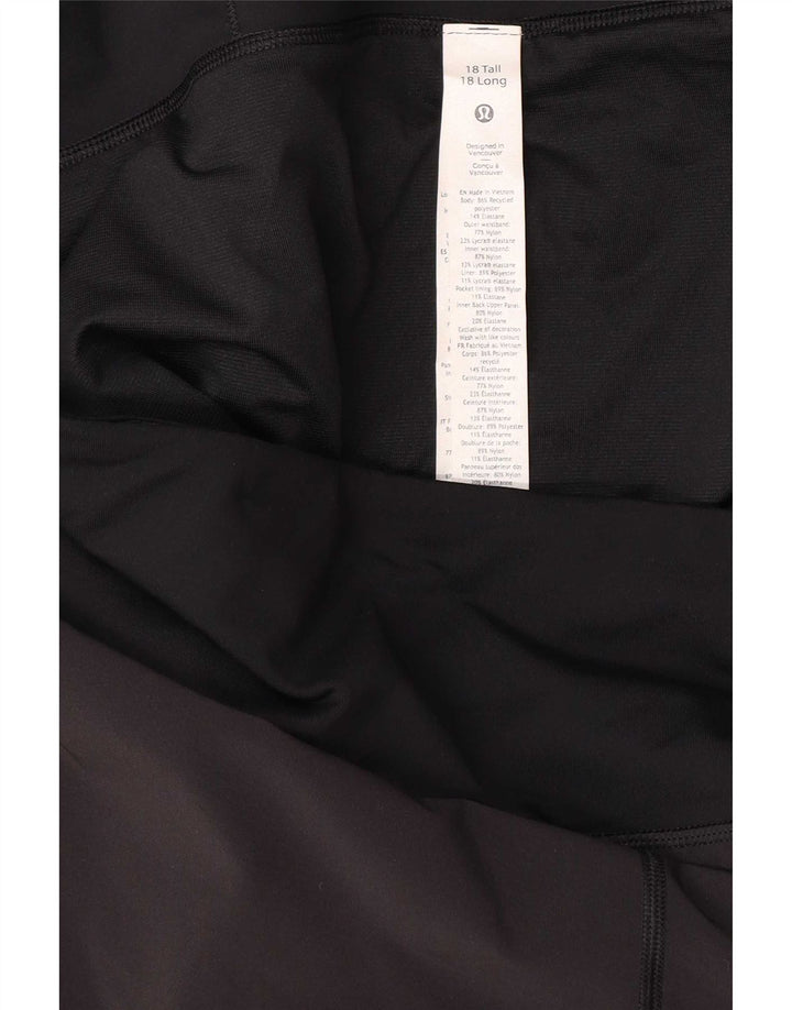 Lululemon Pantalones cortos deportivos para mujer US 18 2XL Poliéster negro