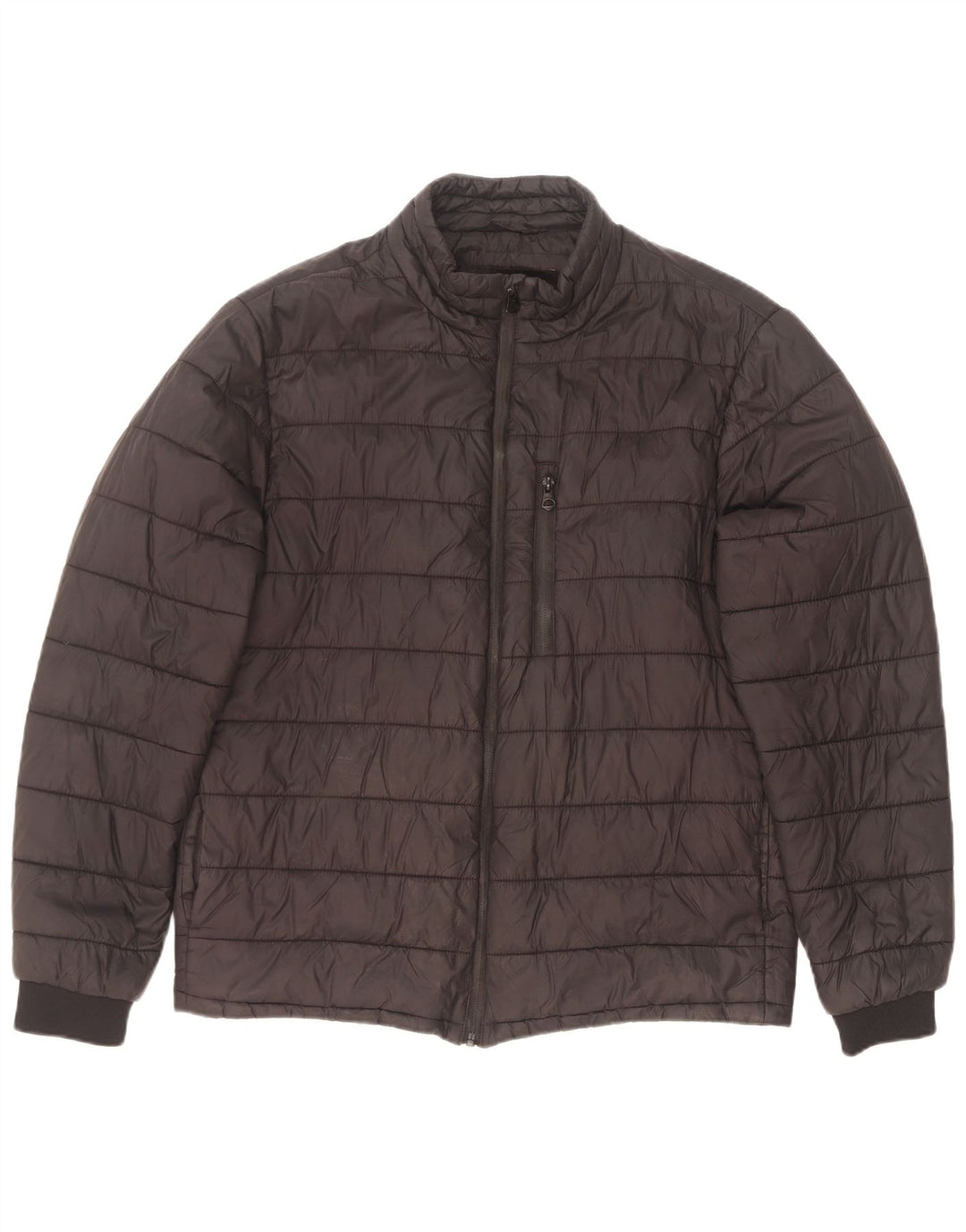 Zara Hombre Chaqueta Acolchada UK 40 Large Poliamida Negra