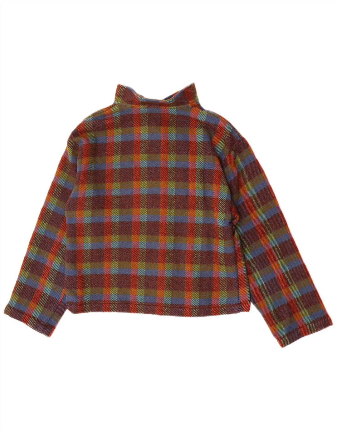 Vintage mujer bomber chaqueta Reino Unido 14 medio multicolor cheque