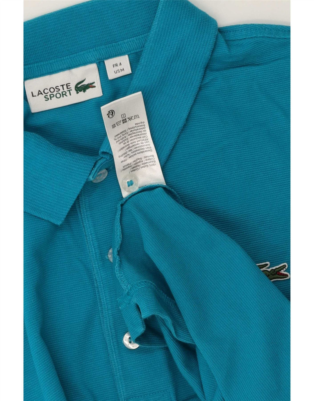 Polo Lacoste para hombre talla 4 algodón azul medio