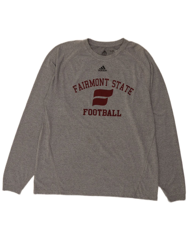 Adidas Mens Fairmont Graphic Top Manga Larga XL Gris Poliéster