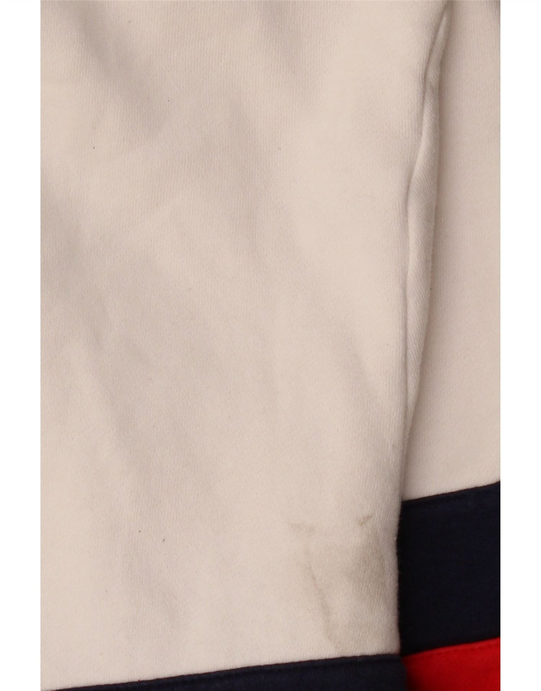 Fila Mujer Graphic Zip Neck Sudadera Jumper UK 40 XL Blanco Colorblock