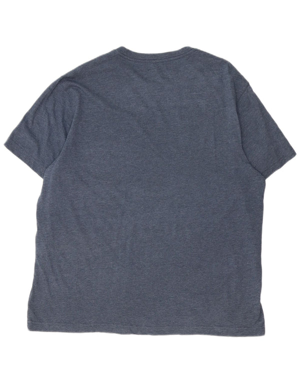 Eddie Bauer Camiseta gráfica para hombre Top grande de algodón moteado azul marino