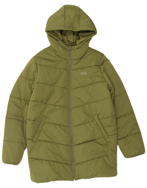 Abrigo acolchado con capucha para mujer Vans UK 46 Large Green