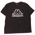 Kappa - Camiseta gráfica para hombre, talla grande, algodón negro