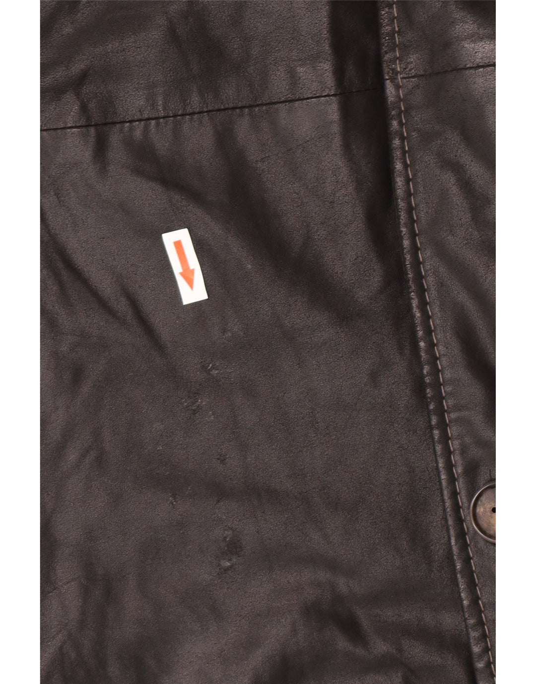 Abrigo de cuero vintage para hombre IT 58 4XL cuero negro