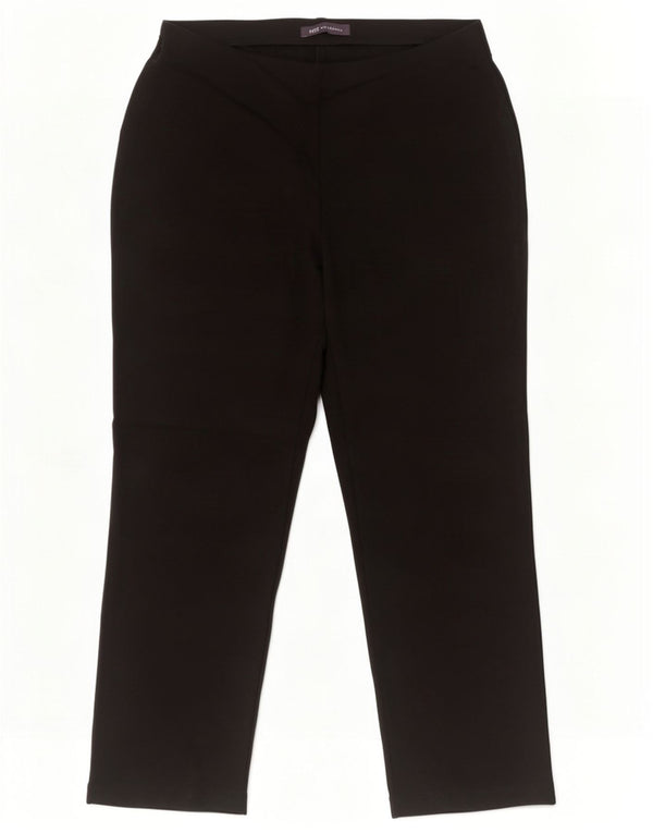 Marks & Spencer Pantalones Casuales Rectos para Mujer UK 12 Medium W30 L27 Negro