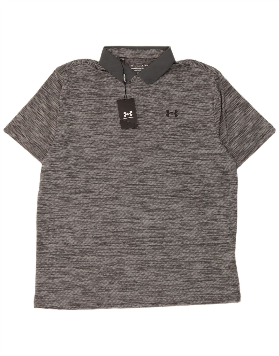 Polo Under Armour Hombre XL Poliéster moteado gris