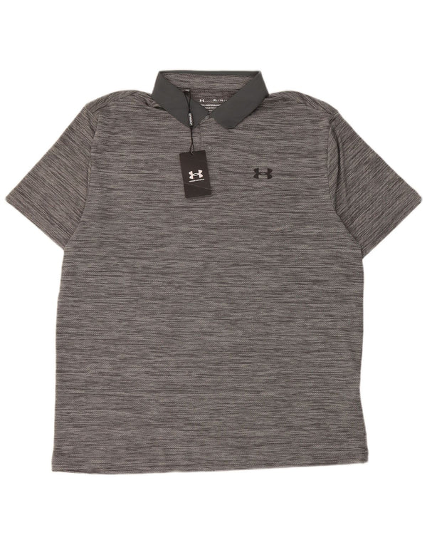Polo Under Armour Hombre XL Poliéster moteado gris