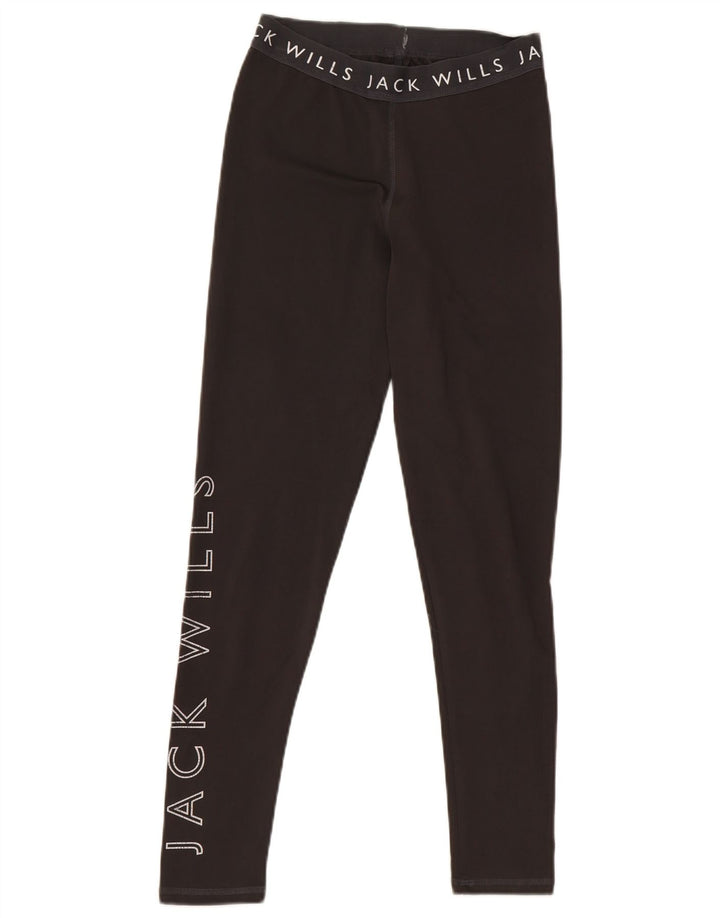 Jack Wills Leggings gráficos para mujer UK 8 Small Poliéster negro