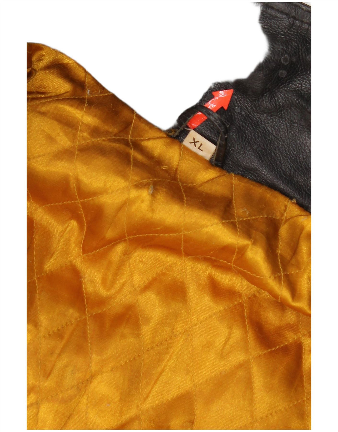 Chaqueta de cuero vintage para hombre Reino Unido 42 XL cuero negro