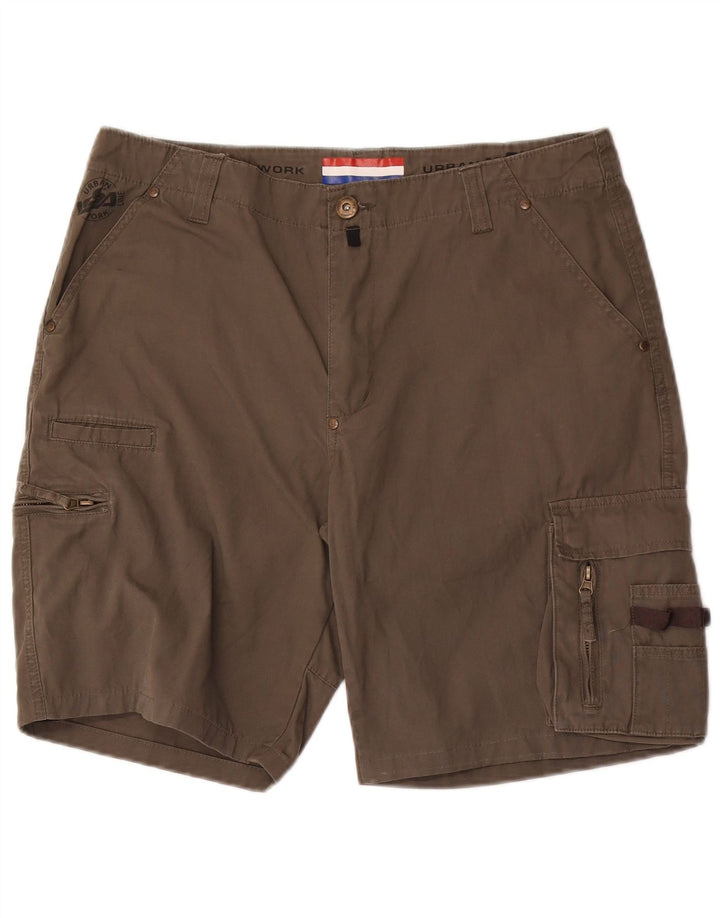 Issa Mens Cargo Shorts Grande W36 Caqui