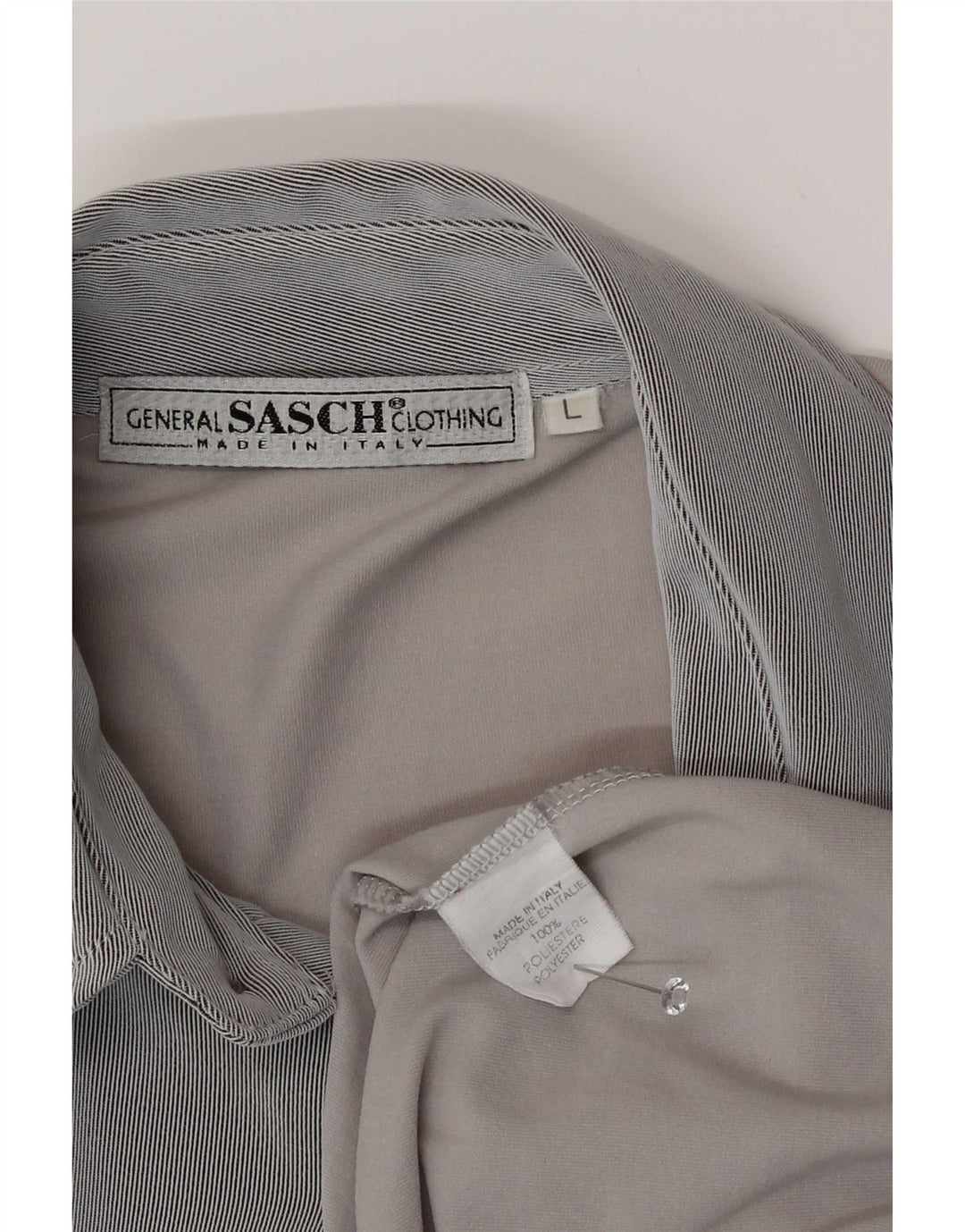 Sasch Hombre Camisa De Manga Corta Grande Gris Colorblock Poliéster