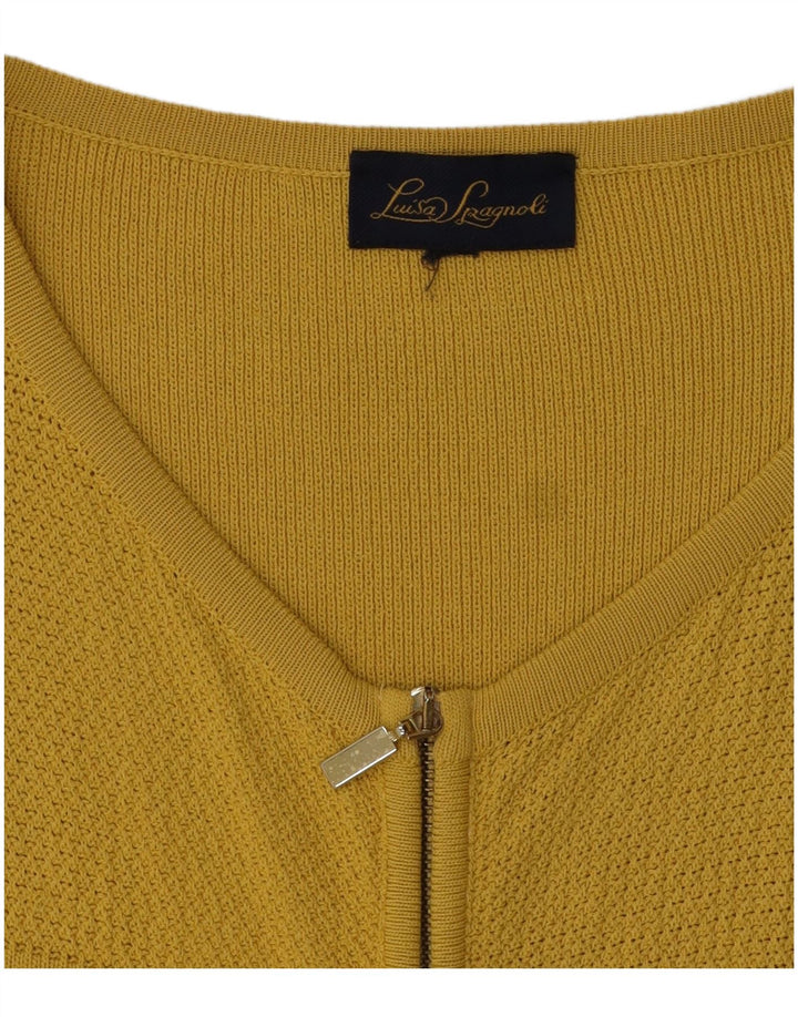 Luisa Spagnoli - Cárdigan para mujer, talla 40, color amarillo mediano