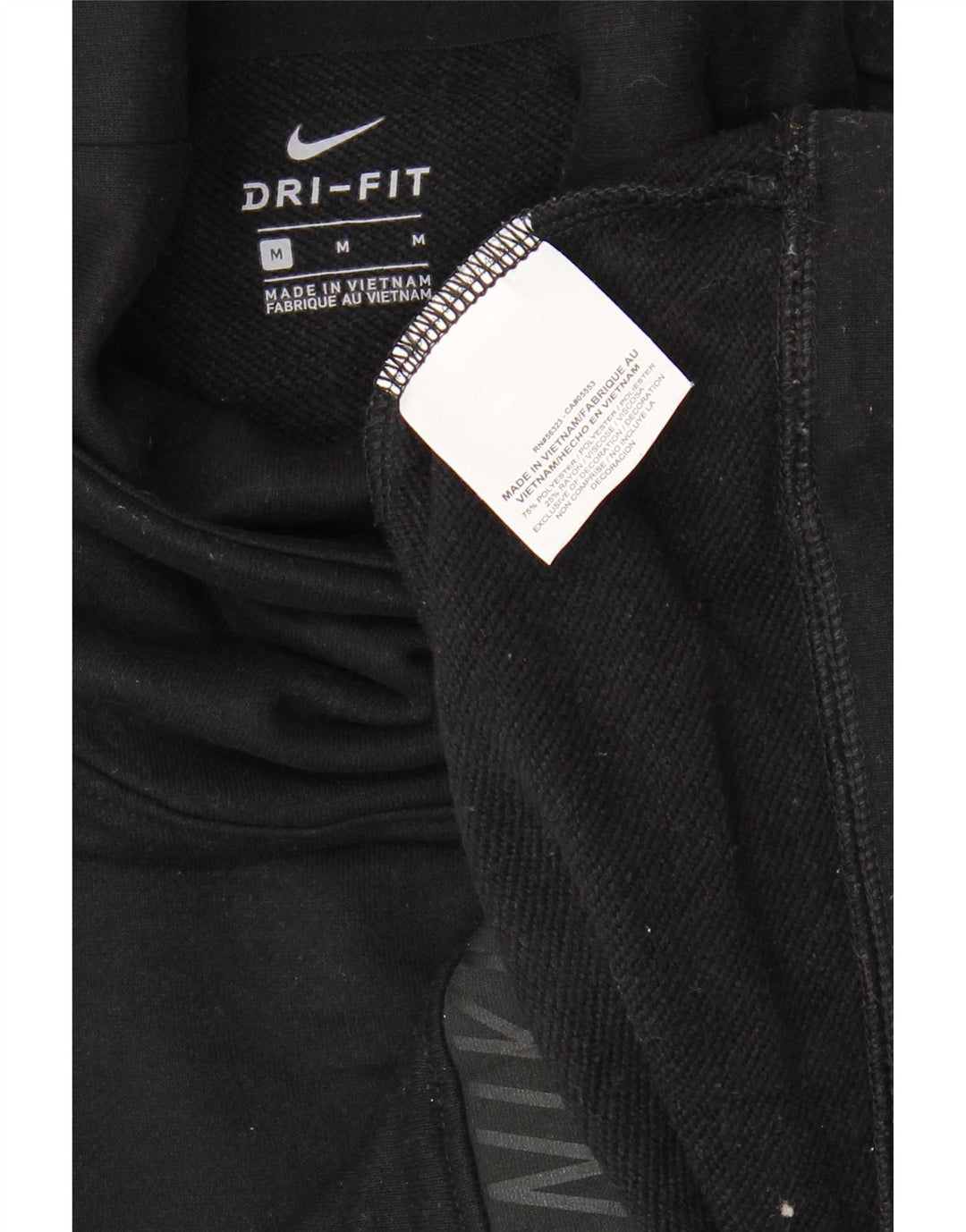 Nike Mujer Dri Fit Graphic Sudadera Jumper UK 14 Mediano Negro Poliéster