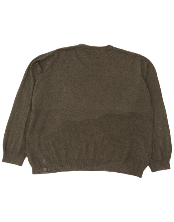 Marks & Spencer - Jersey de cuello redondo para hombre, talla 2XL, algodón caqui