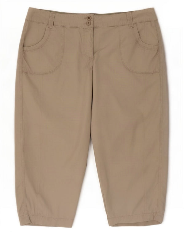 Marks & Spencer Bermudas para Mujer UK 20 2XL W40 Algodón Beige
