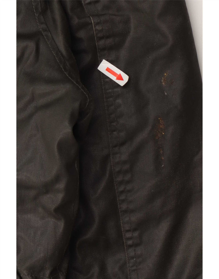 Threadbare Chaqueta de algodón encerado con capucha para hombre, talla 40, color verde