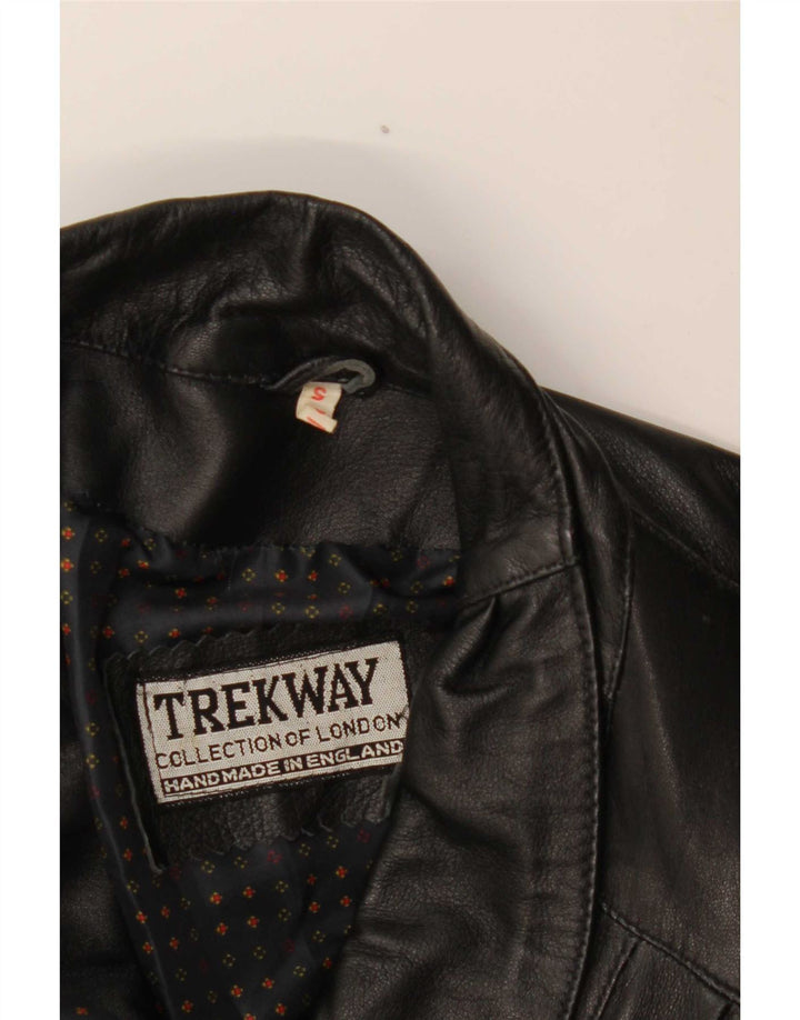 Trekway Abrigo de cuero para mujer UK 10 Small Black