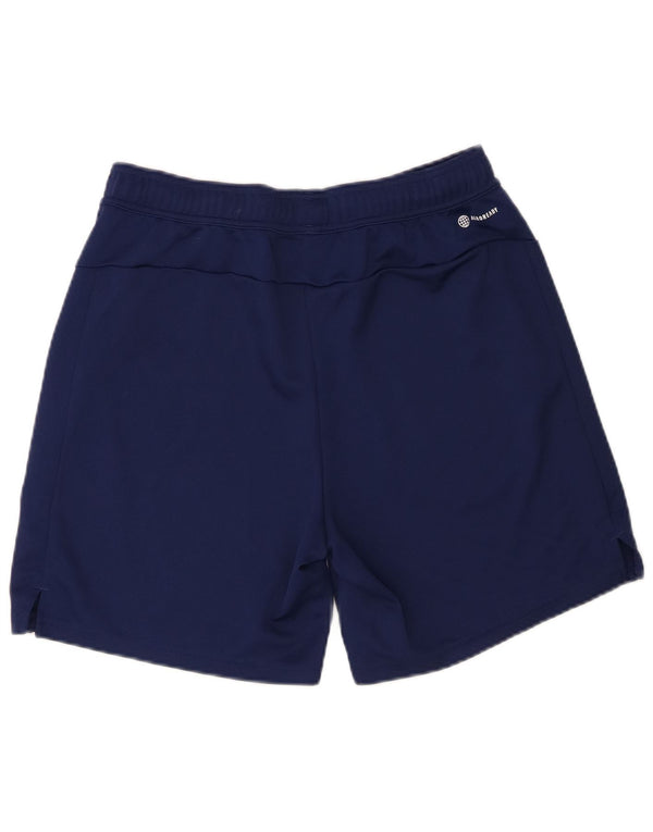 Adidas - Pantalones cortos deportivos para hombre Aeroready de ajuste regular, tamaño grande, poliéster azul marino