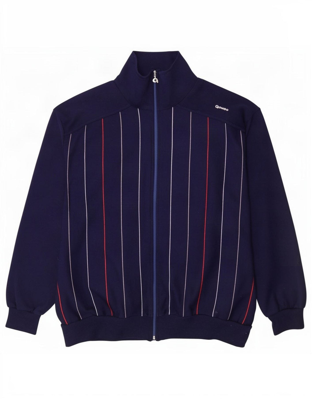 Gonso Chaqueta de chándal para hombre IT 52 Large Poliacrílico a rayas azul marino