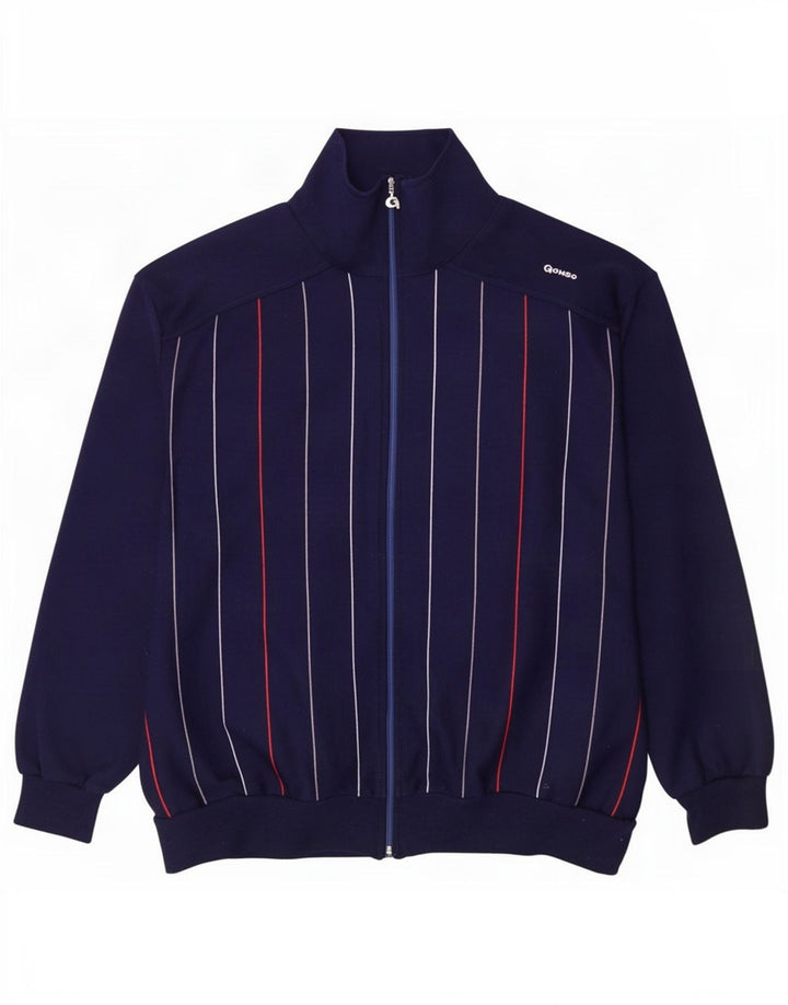 Gonso Chaqueta de chándal para hombre IT 52 Large Poliacrílico a rayas azul marino