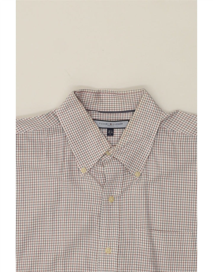 TOMMY HILFIGER Mens Shirt Size 16 1/2 Large Multicoloured Check Vintage Tommy Hilfiger and Second-Hand Tommy Hilfiger from Messina Hembry 