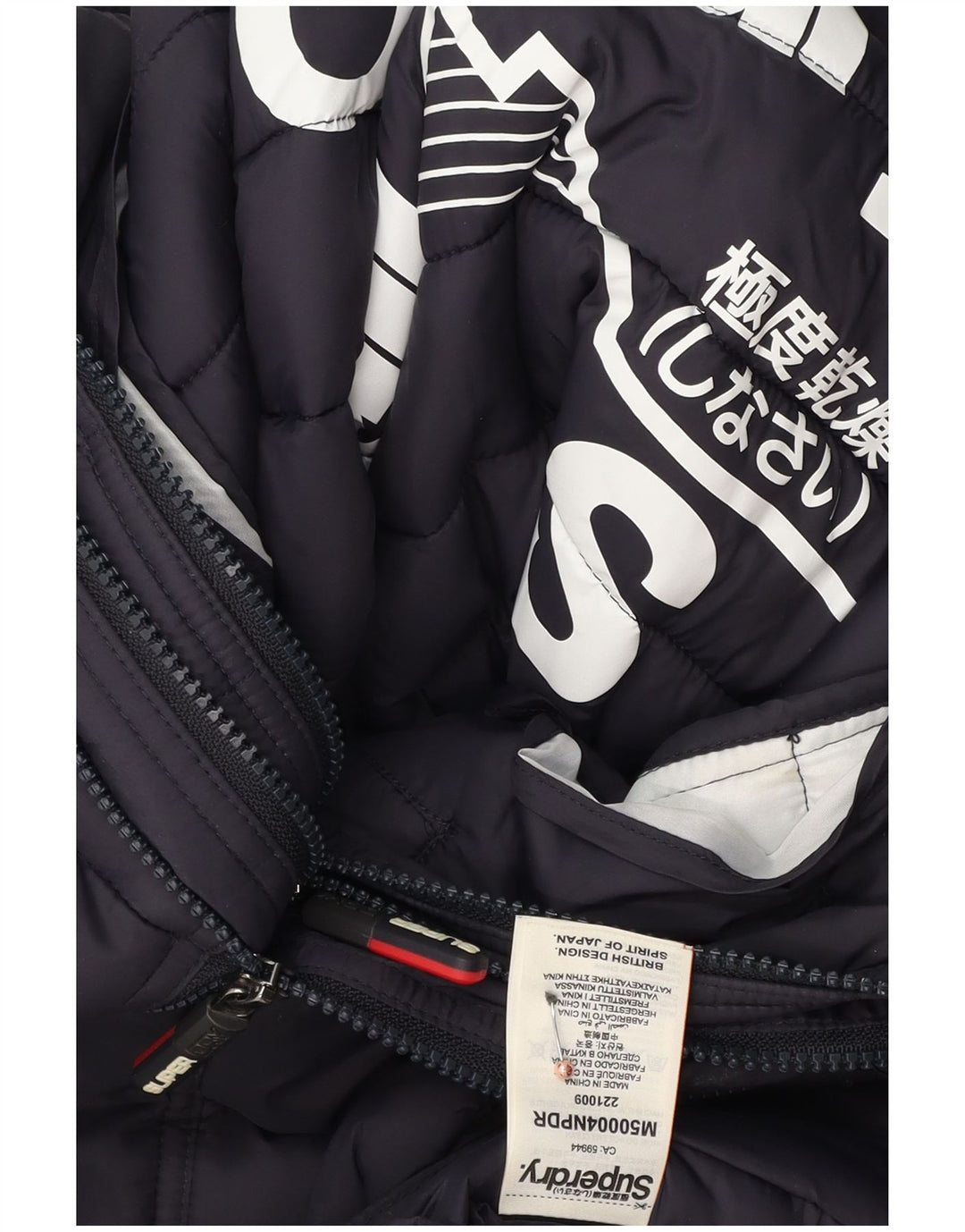 Superdry Chaqueta acolchada para hombre UK 36 Small Poliéster azul marino