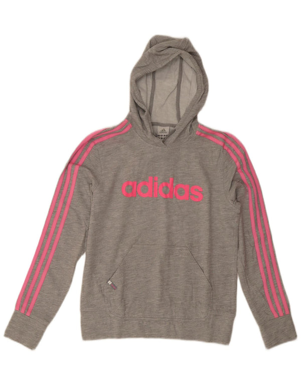 Adidas Sudadera con capucha gráfica para mujer Reino Unido 14 Algodón moteado gris medio
