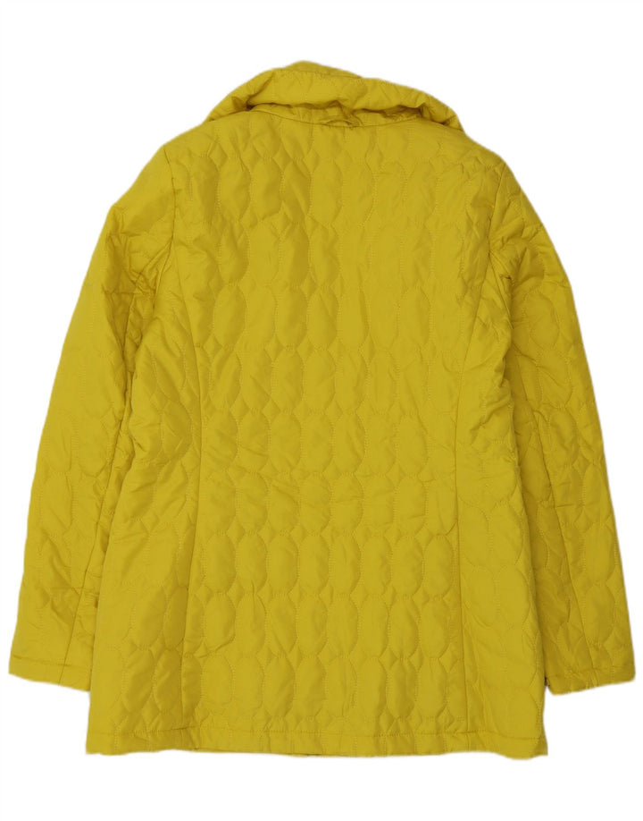 Dkny Chaqueta acolchada para mujer UK 12 Poliéster amarillo medio moderno
