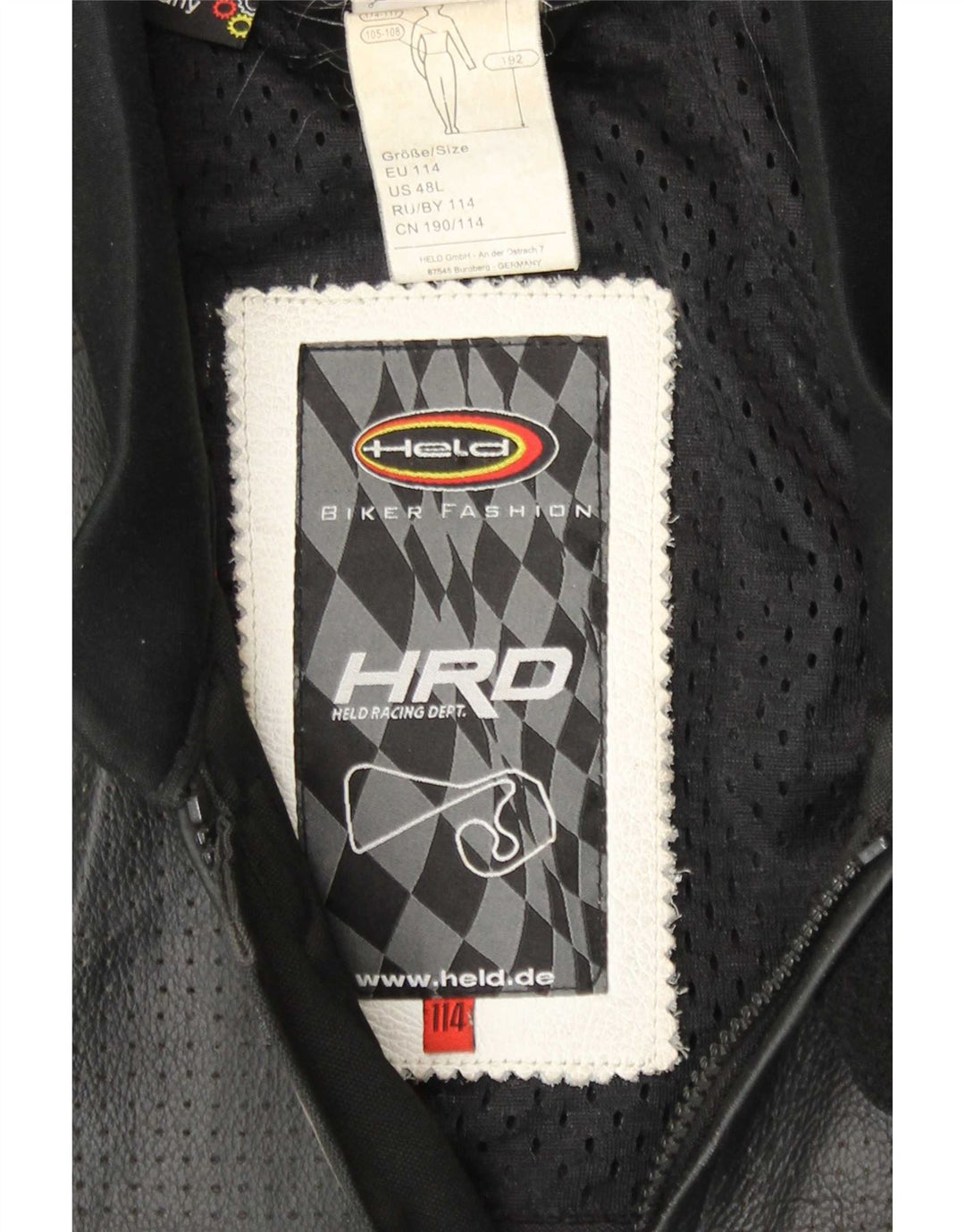 Held Chaqueta Motorstyle Graphic Racer para hombre Talla 48 XL Bloque de color negro