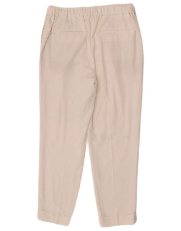 Marks & Spencer Pantalones chinos cónicos para hombre UK 10 Small W26 L25 Blanco