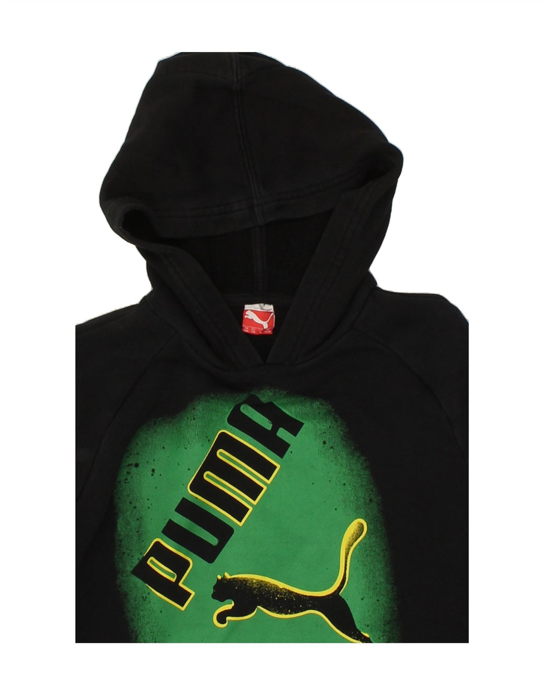 PUMA Boys Graphic Sweatshirt Jumper 15-16 Years Black Cotton Vintage Puma and Second-Hand Puma from Messina Hembry 
