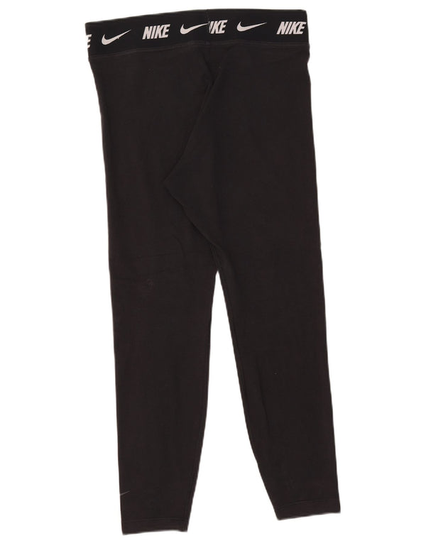 Nike Leggings ajustados con estampado gráfico para mujer, talla 40, talla grande, algodón negro