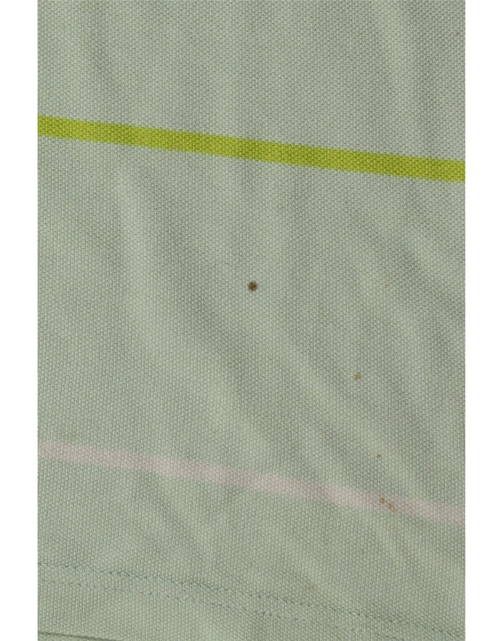 Polo ADIDAS para hombre 2XL Algodón a rayas verdes