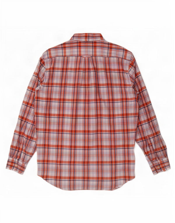 Gant Camisa de corte regular para hombre, talla 41/42 16 1/2 grande, algodón a cuadros rojos