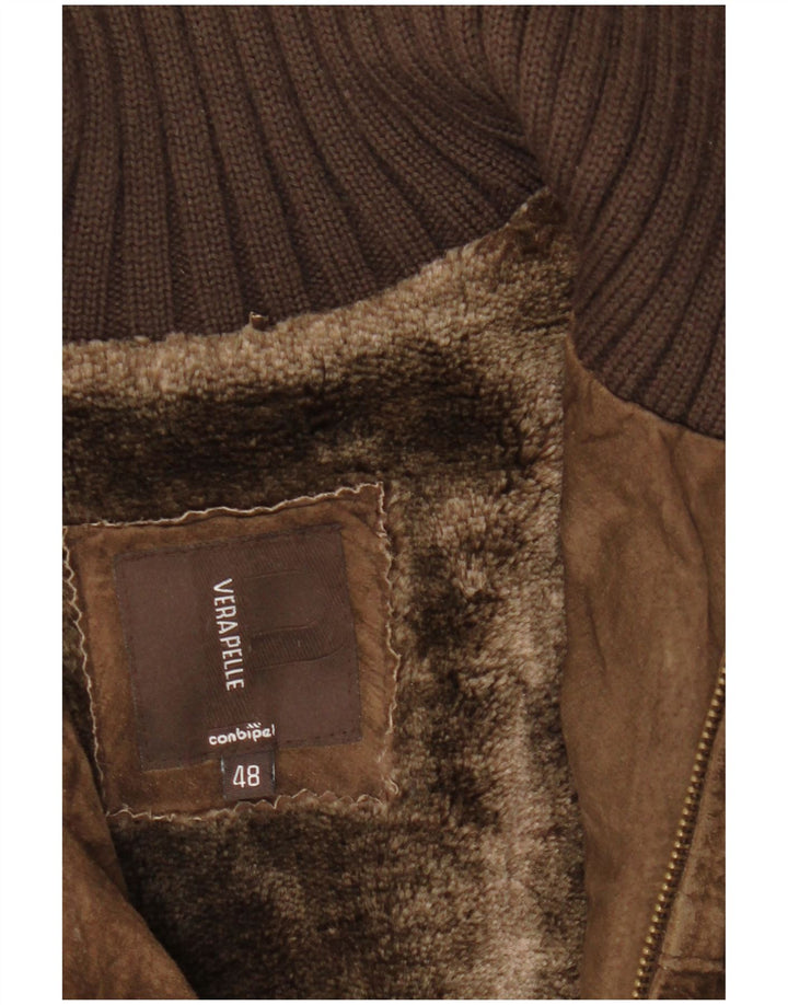 Conbipel Chaqueta De Ante Hombre IT 48 Cuero Marrón Medio