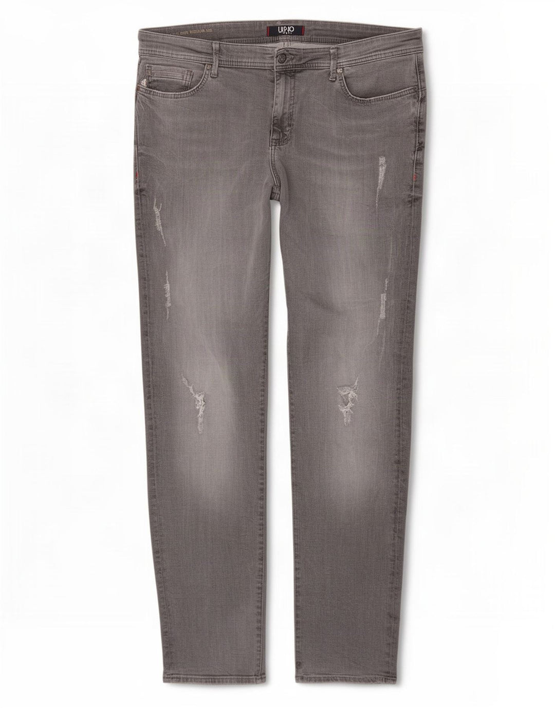 Vaqueros ajustados de corte regular desgastados para hombre Liu Jo W36 L34 Gris