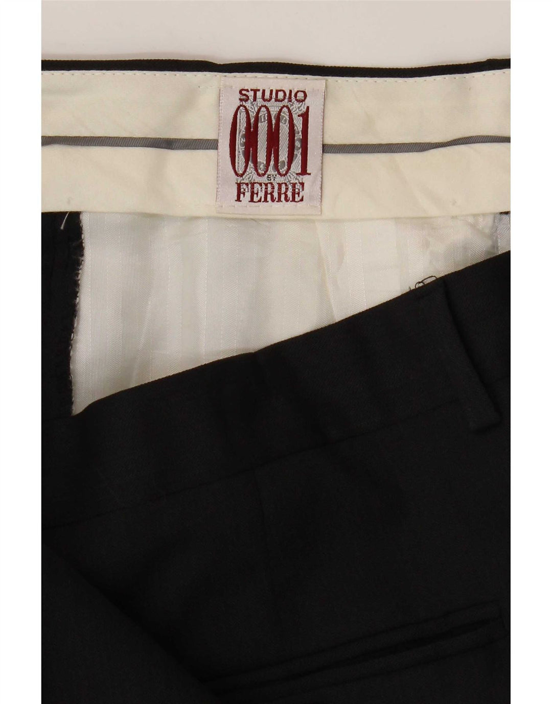 Pantalones de traje con pinzas Ferre para hombre W34 L31 Negro
