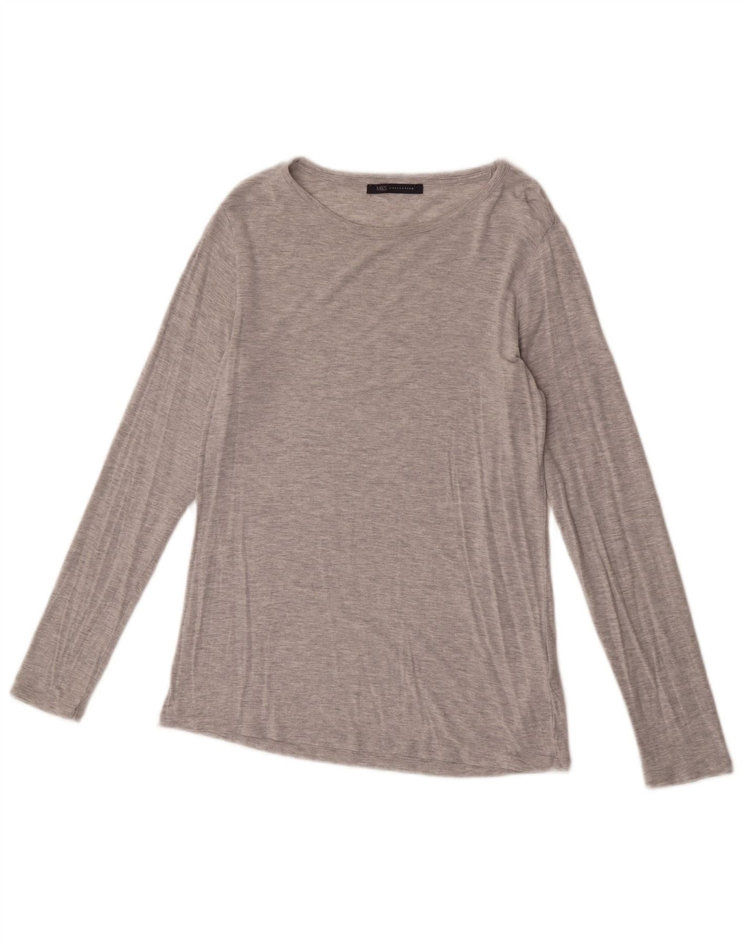 Marks & Spencer Top para mujer de manga larga UK 44 Modal gris medio