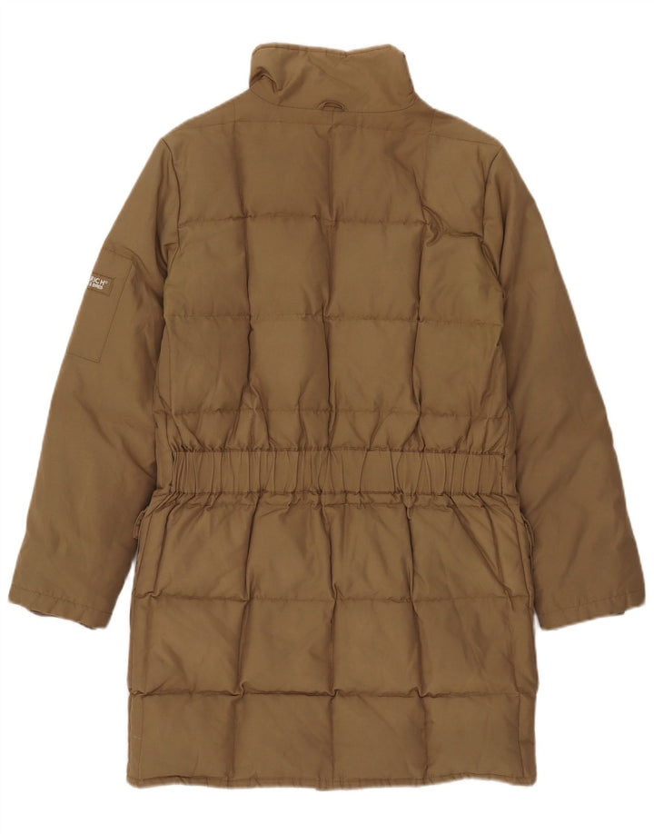 Woolrich Abrigo acolchado para mujer UK 10 Small Beige Nylon