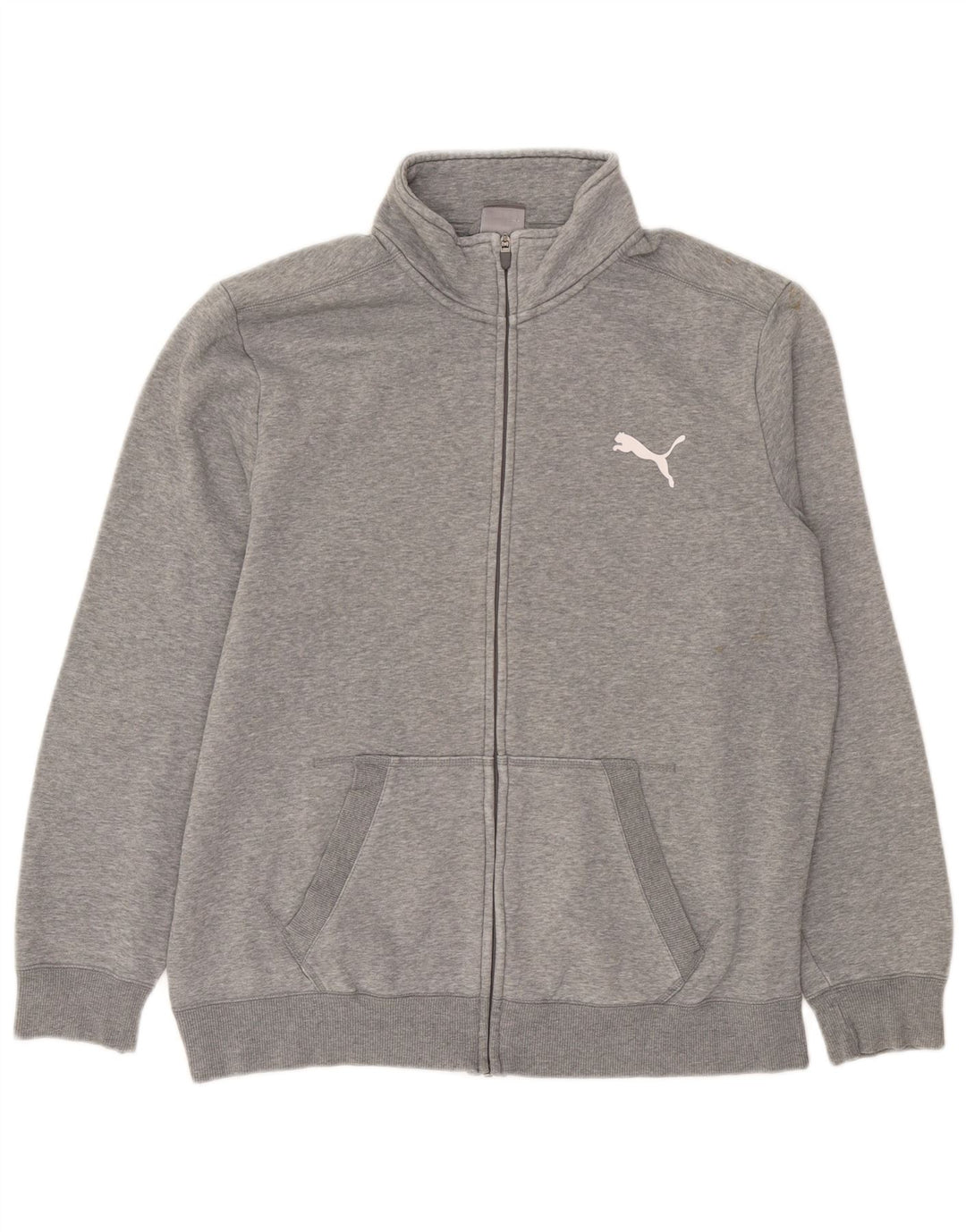 Puma Chaqueta de chándal para hombre de algodón moteado gris grande