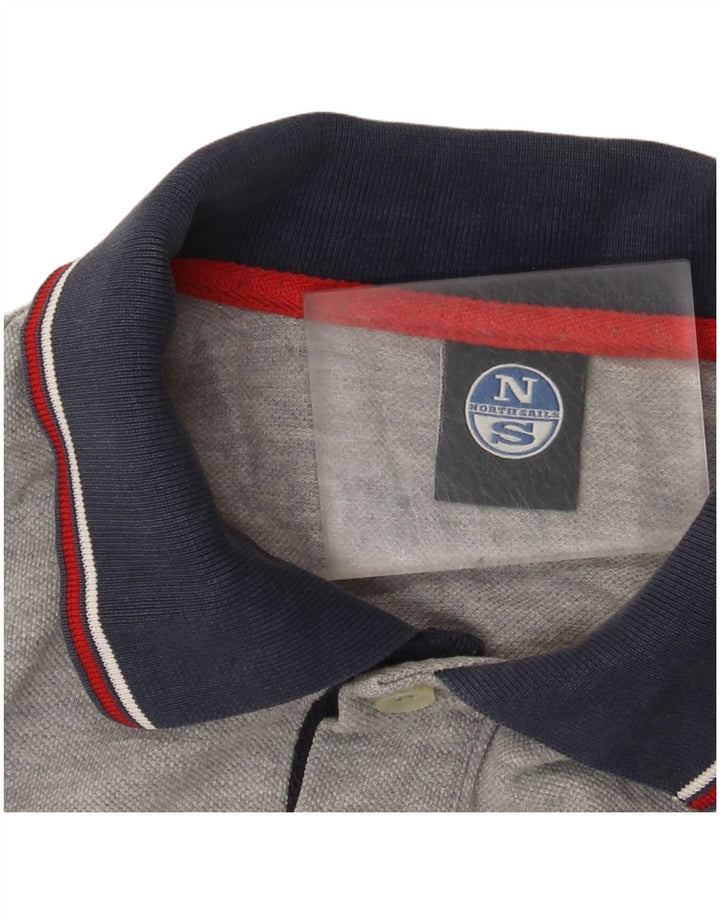 North Sails Polo Gráfico Para Hombre Pequeño Gris Moteado
