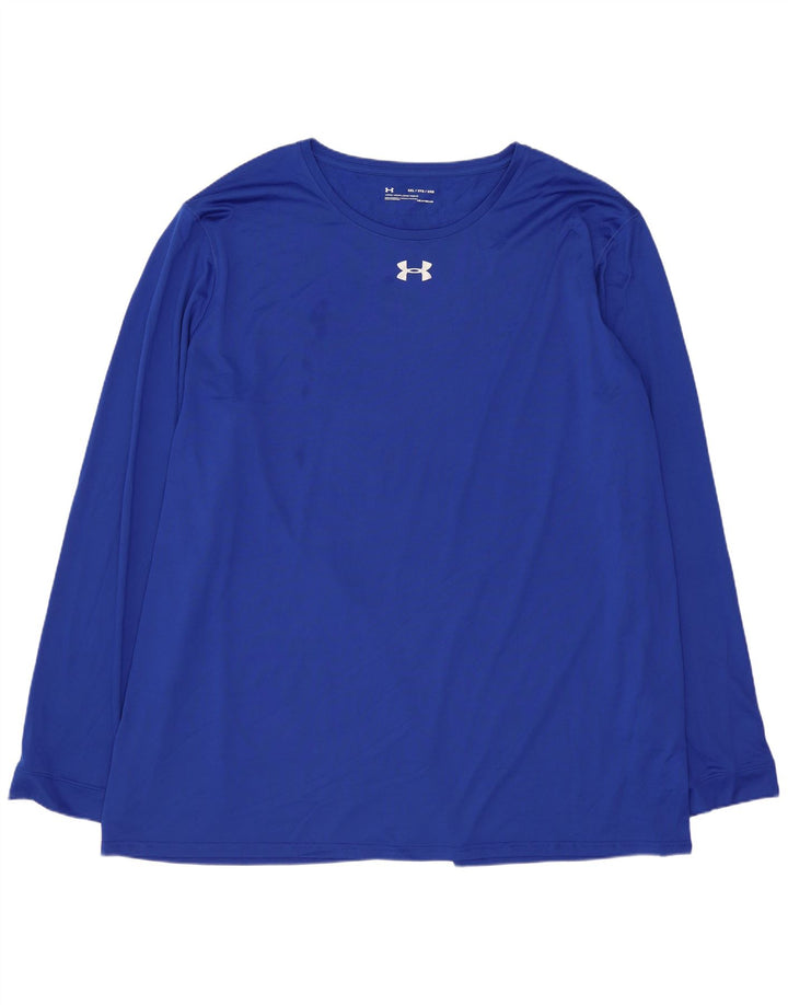 Under Armour Camiseta Heat Gear para hombre de manga larga 3XL Poliéster azul