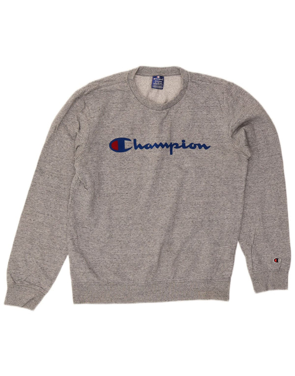 Champion Sudadera Estampada Con Estampado De Algodón Gris Medio Para Hombre