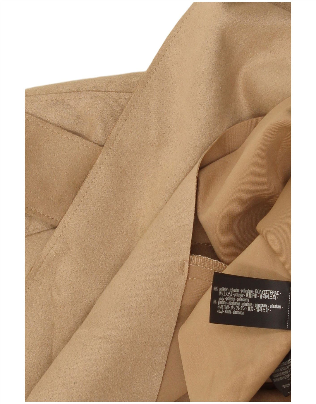 Zara Mujer Gabardina UK 44 Poliéster Beige Medio