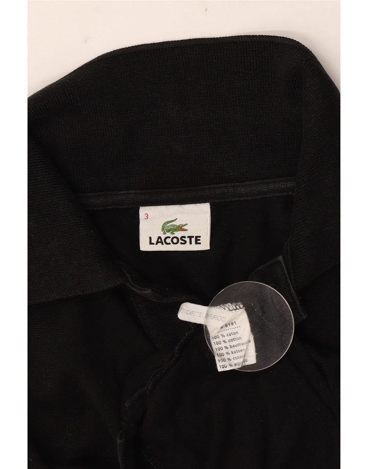 Lacoste Polo para hombre talla 3 pequeño algodón negro