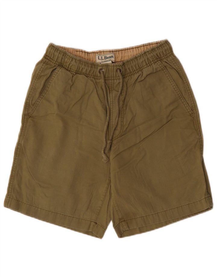 L.L.Bean Pantalones cortos de ajuste clásico para hombre pequeño W27 algodón caqui